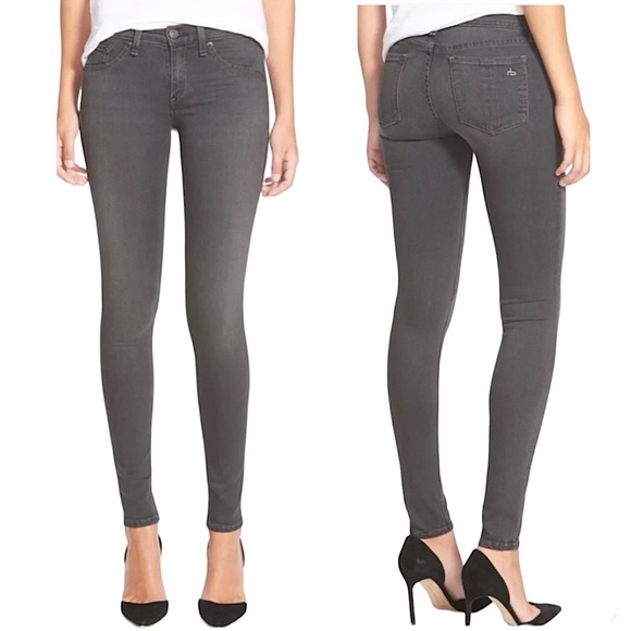 Rag & Bone Jean Legging Size 28 in Shoreditch (Dark Grey/Washed Black) - Picture 1 of 10